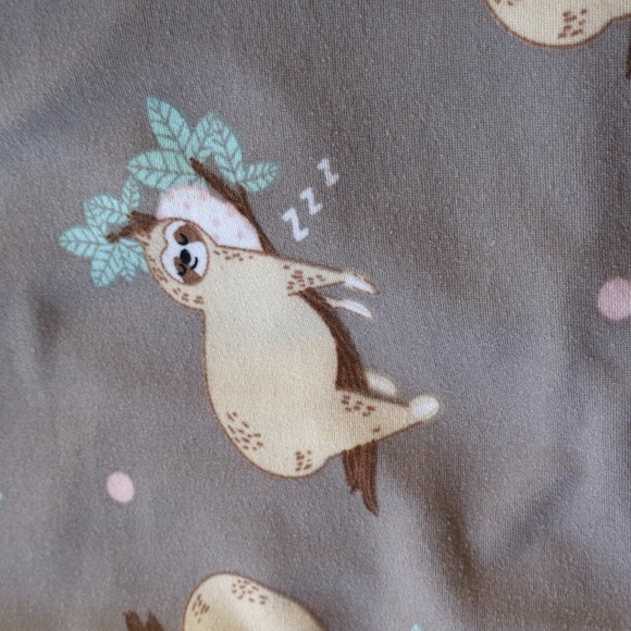 Sloth Pajama Set, S Cozy Lounge Pants & Tank Top, Weekend Edition, Matching - Picture 9 of 10
